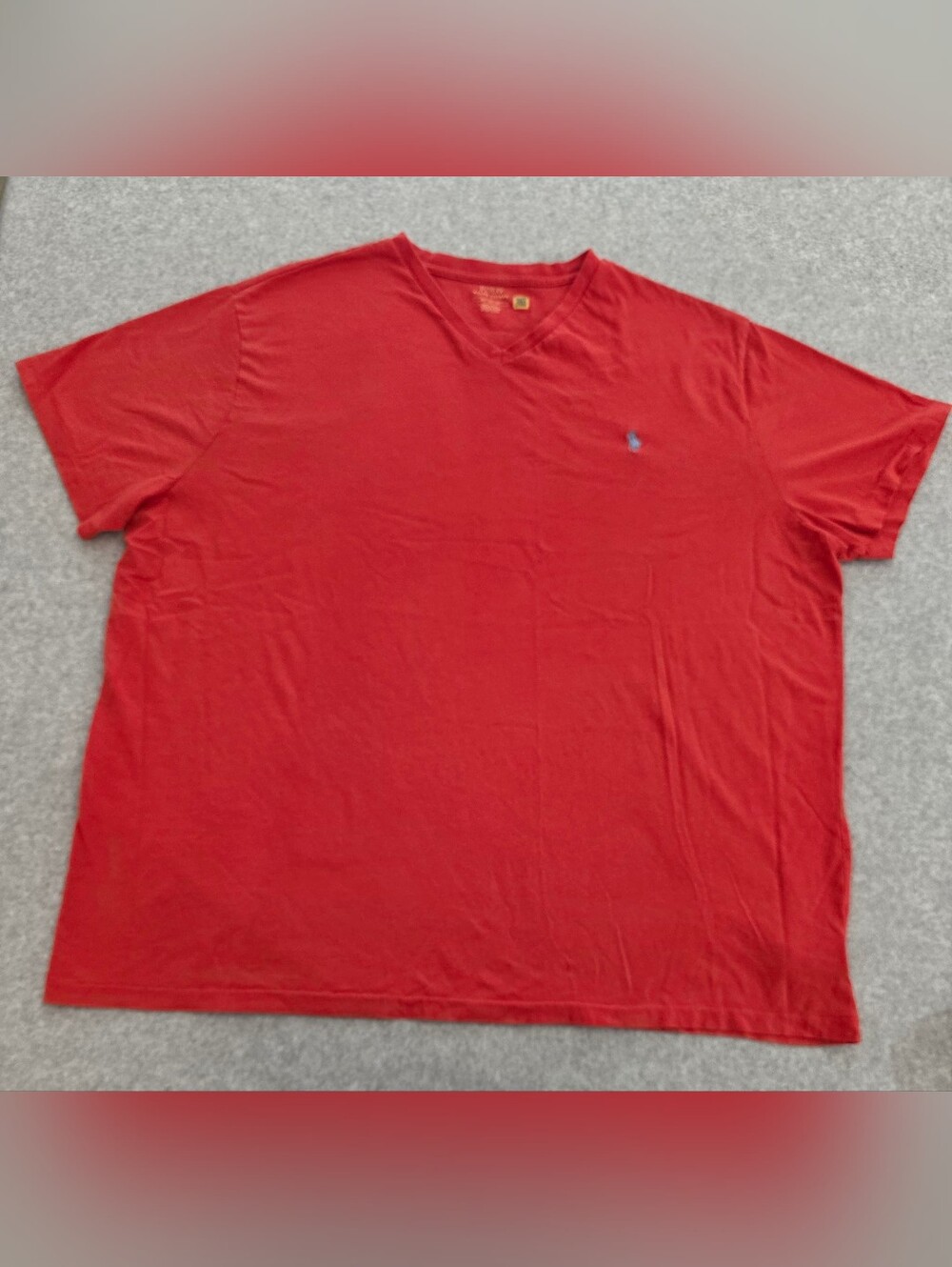 Polo Ralph Lauren Men's Red V-Neck Short Sleeve Shirt